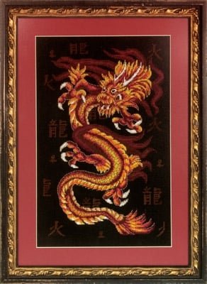 Огненный дракон, набор для вышивания