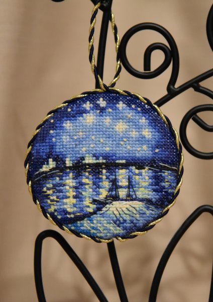 Круг Звездная ночь над Роной, схема для вышивания