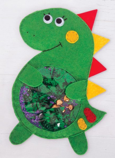 Набор для шитья игрушки-искалки из фетра "Динозавр"