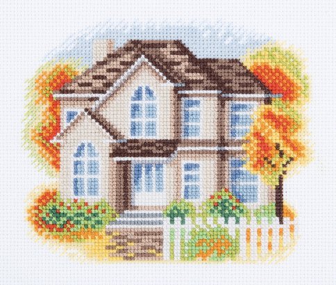 Дом на Осенней улице, набор для вышивания
