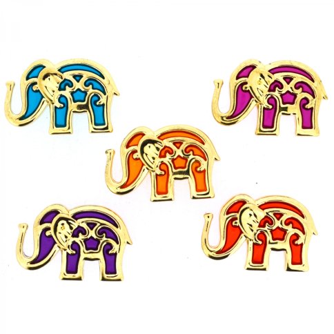 Набор пуговиц "Болливудские слоны" 