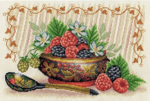 Садовые ягоды, набор для вышивания