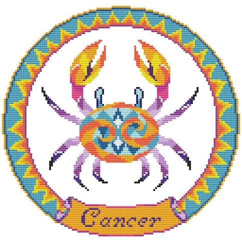 Рак 1, схема для вышивки