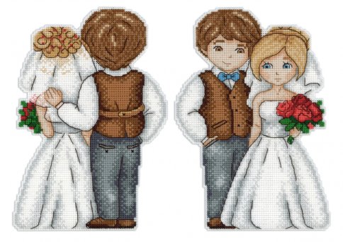 Жених и невеста, набор для вышивания