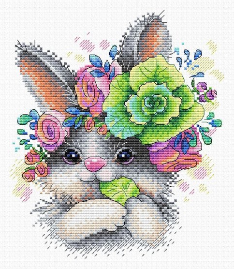 Очаровательный кролик, набор для вышивания