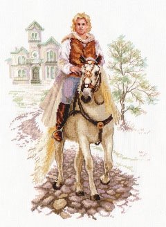 Юноша на белом коне, набор для вышивания