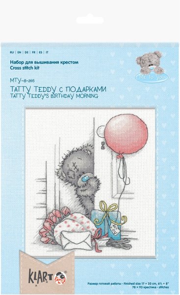 Tatty Teddy с подарками, набор для вышивания
