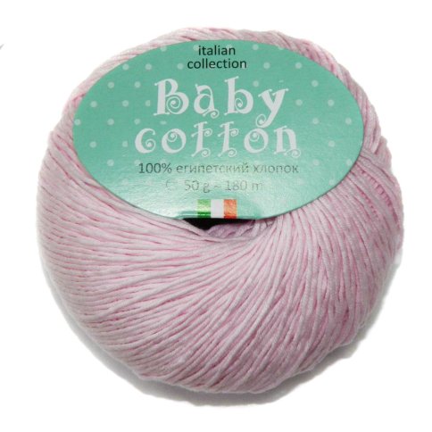 Пряжа Weltus Baby cotton 100% египетский хлопок, 50г/180м