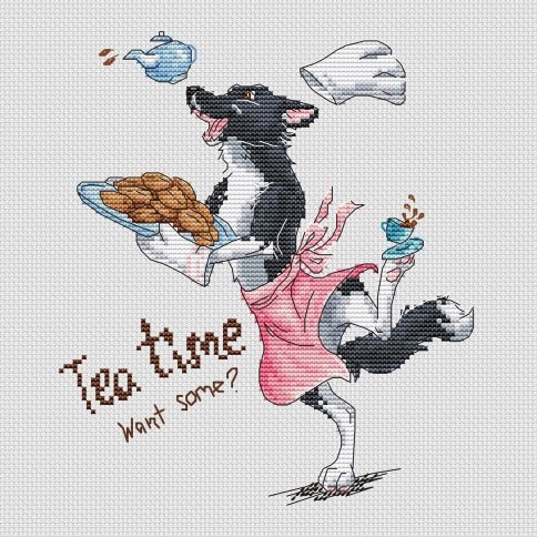 Tea time, схема для вышивания