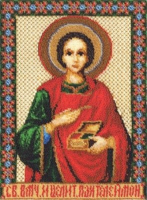 Икона Св. Великомученика и целителя Пантелеймона, набор для вышивки