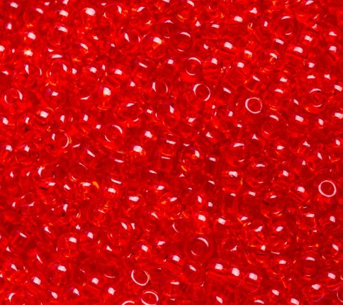 Бисер Preciosa Rocaille, размер 10/0, прозрачный, цвет 90050, красный, 50гр