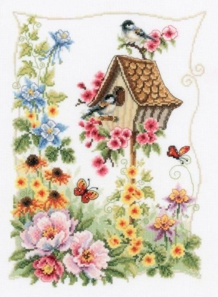 Птичий домик, набор для вышивания, Vervaco