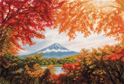Япония. Гора Фудзияма, набор для вышивания