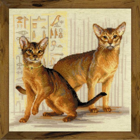 Абиссинские кошки, набор для вышивания