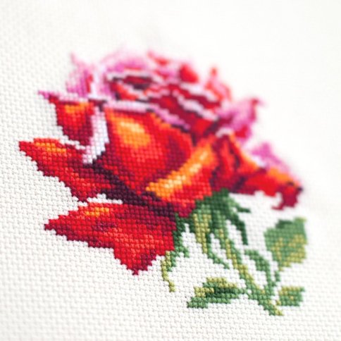 Красная роза, набор для вышивания крестом