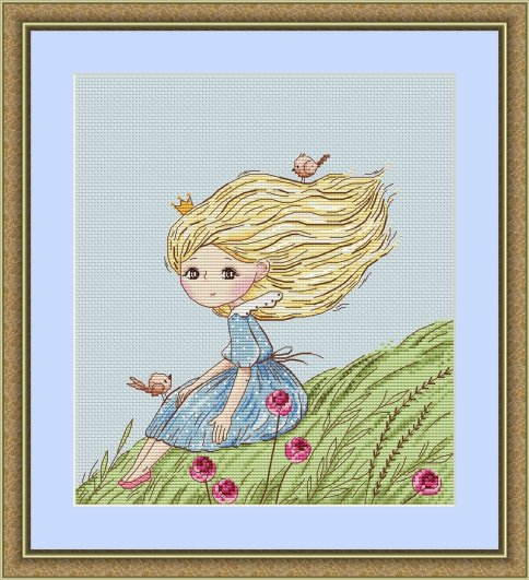 The little princess, схема для вышивки крестом