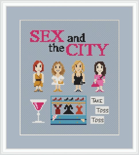Секс в большом городе, схема для вышивания