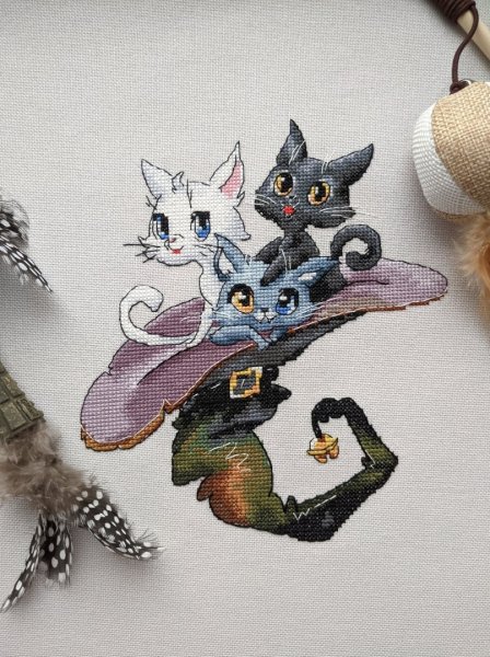 Ведьмины котята, схема для вышивки