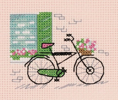 Зарисовки. Велосипед, набор для вышивания