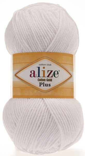 Пряжа Alize Cotton Gold Plus, 55% хлопок, 45% акрил, 100гр/200м
