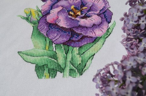 Нежный фиолетовый, схема для вышивания