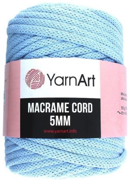 Пряжа YarnArt Macrame Cord 5mm, 60% хлопок, 40% вискоза и полиэстер, 500гр/85м
