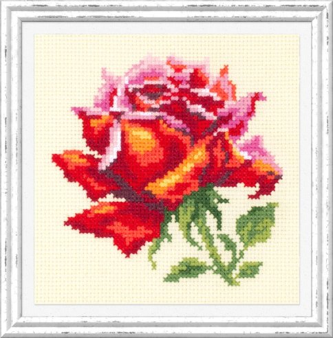 Красная роза, набор для вышивания крестом