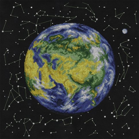 Планета Земля. Евразия, набор для вышивания