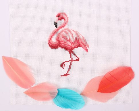 Фламинго, набор для вышивания крестом