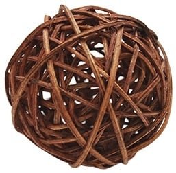 Декоративные шарики плетеные, коричневые, 7 см, 4 шт