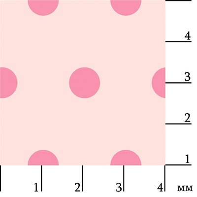 Ткань для пэчворка Peppy, принт мелкий горох бледно-розовый