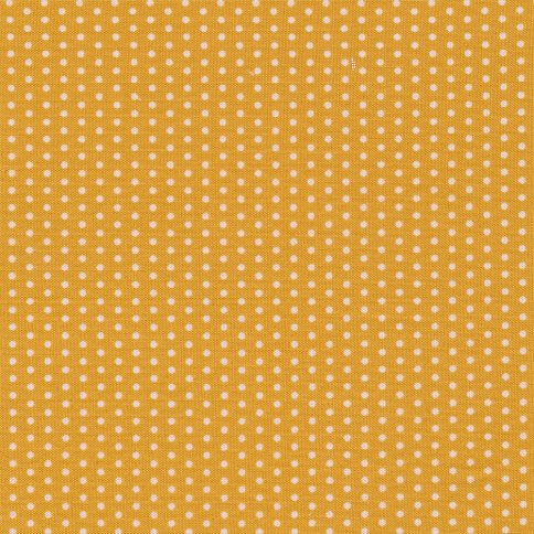 Ткань для пэчворка Peppy, принт крупный горох ярко-желтый