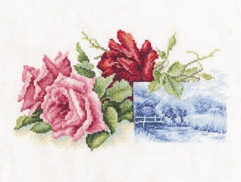 Миниатюра с розами, набор для вышивания
