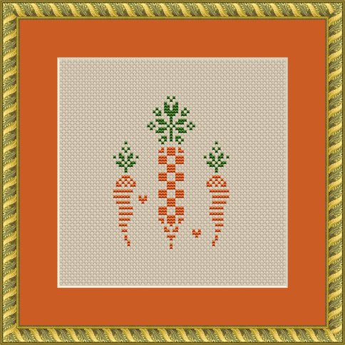 Морковки, схема для вышивания