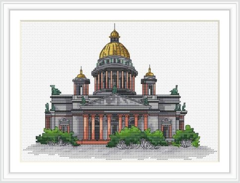 Санкт-Петербург. Исаакиевский собор, схема для вышивки