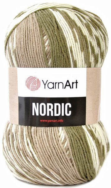 Пряжа YarnArt Nordic, 20% шерсть, 80% акрил, 150гр/510м
