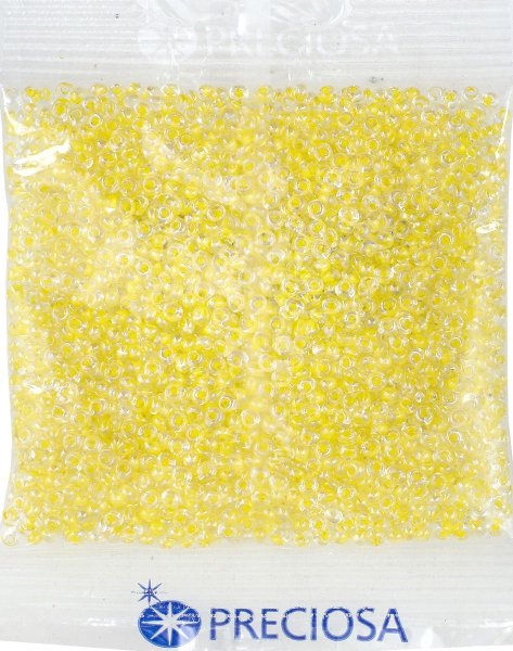 Бисер Preciosa Drops, размер 8/0, с цветным центром, цвет 38686, желтый, 50гр
