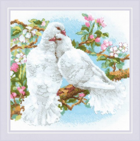 Белые голуби, набор для вышивания