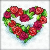 Сердечко из роз, набор для вышивания