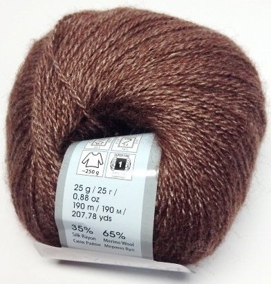 Пряжа YarnArt Silky Wool, 35% шелк rayon, 65% мериносовая шерсть, 25гр/190м