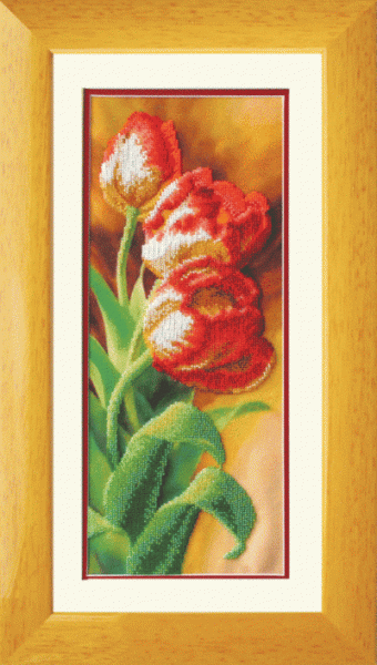 Тюльпаны, набор для вышивки бисером