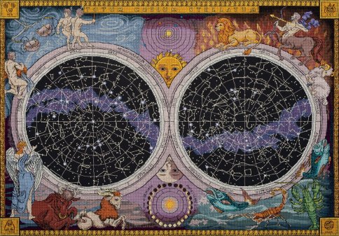 Карта звездного неба, набор для вышивания