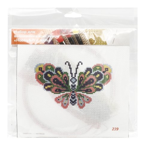 Бабочка, детский набор для вышивания