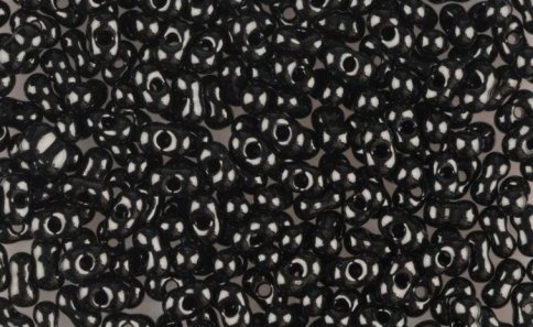 Бисер Preciosa Farfalle, размер 3,2/6,5, глянцевый, цвет 23980, черный, 50гр