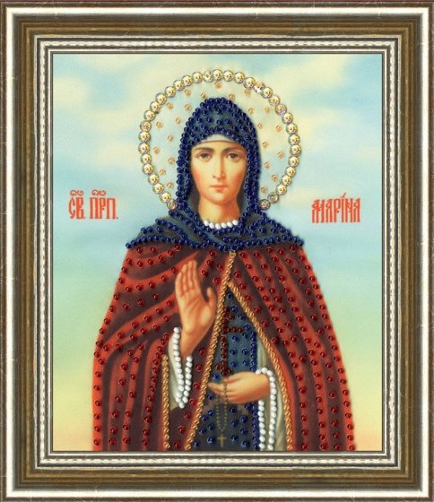 Икона Святой Преподобной Марины, набор для вышивки