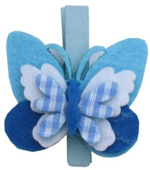 Набор декоративных прищепок "Голубая бабочка"