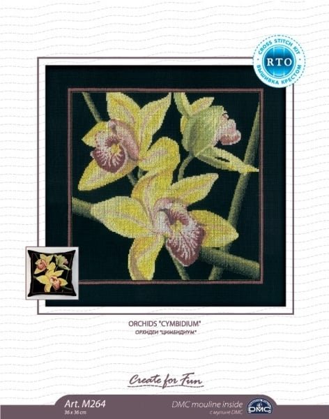 Орхидеи "Цимбидиум", набор для вышивания