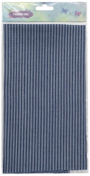 Ткань декоративная Джинс "Полоска-2", синяя