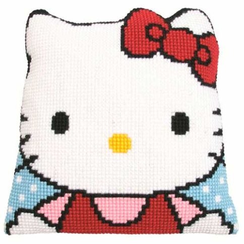 Hello Kitty 2, набор для вышивания подушки