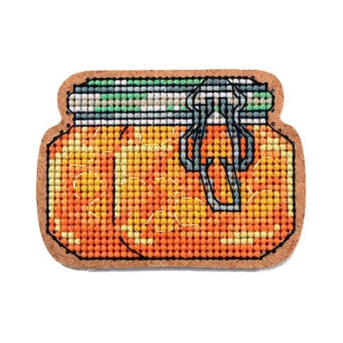 Персиковое варенье, набор для вышивания оригинального магнита